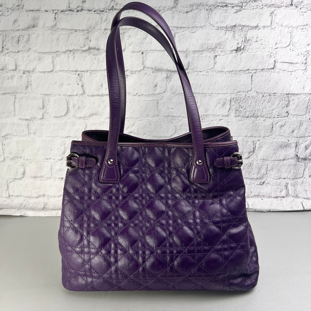 DIOR ディオール カナージュ トートバッグ パープル A-13476