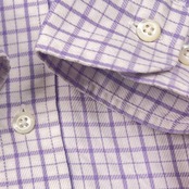 USA製 Brooks Brothers COUNTTRY CLUB ブルックスブラザーズ イタリア製生地 チェック BD 長袖シャツ L/R/パープル系 メンズ