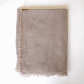 MAISON CARRÉE CASHMERE Fringe STOLE "SAND BEIGE"