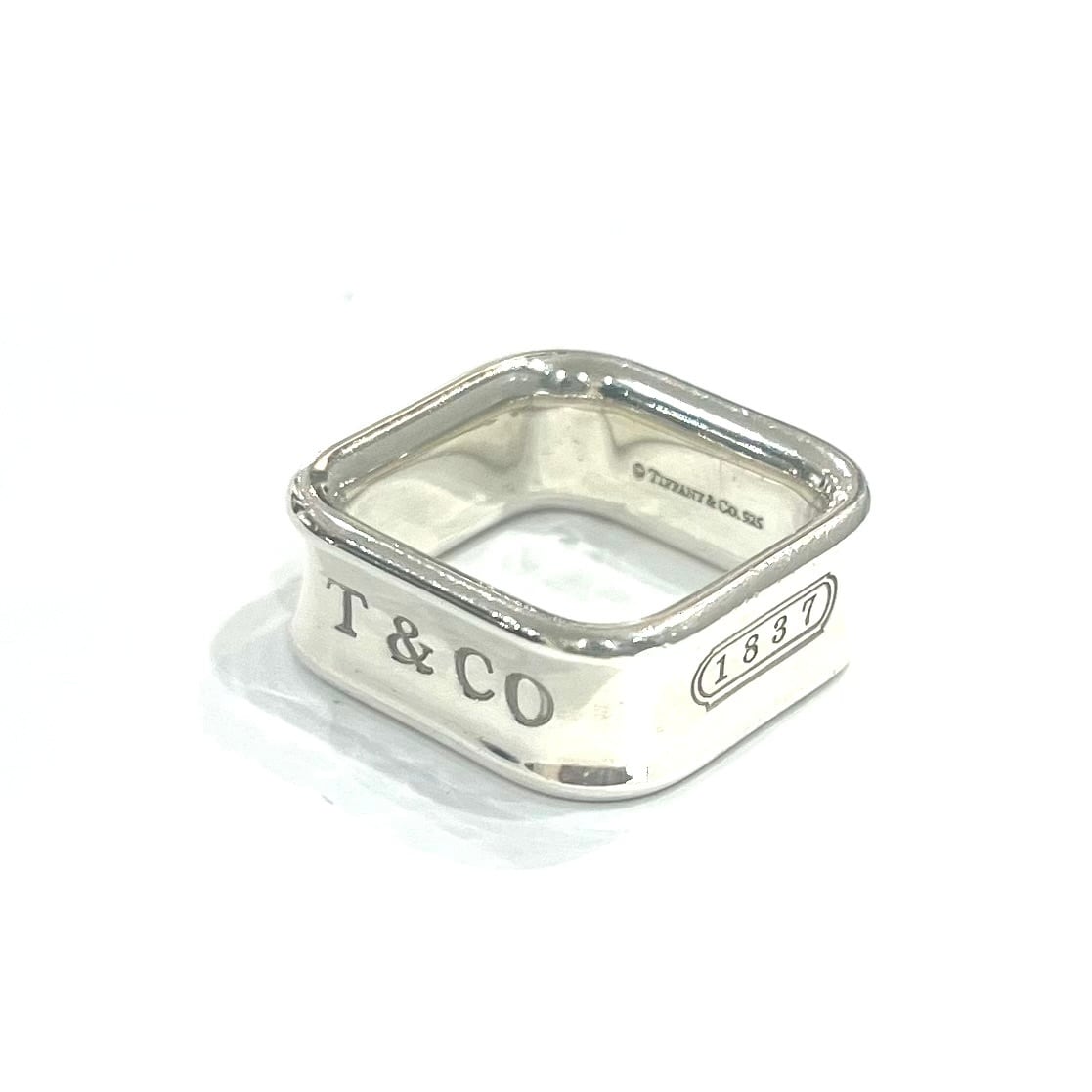 TIFFANY&CO.】【11-12号】2453 T&CO 1837 スクエアリング/シルバー925 TIFFANY&CO.】【11-12号】2453 T&CO 1837 スクエアリング/シルバー925