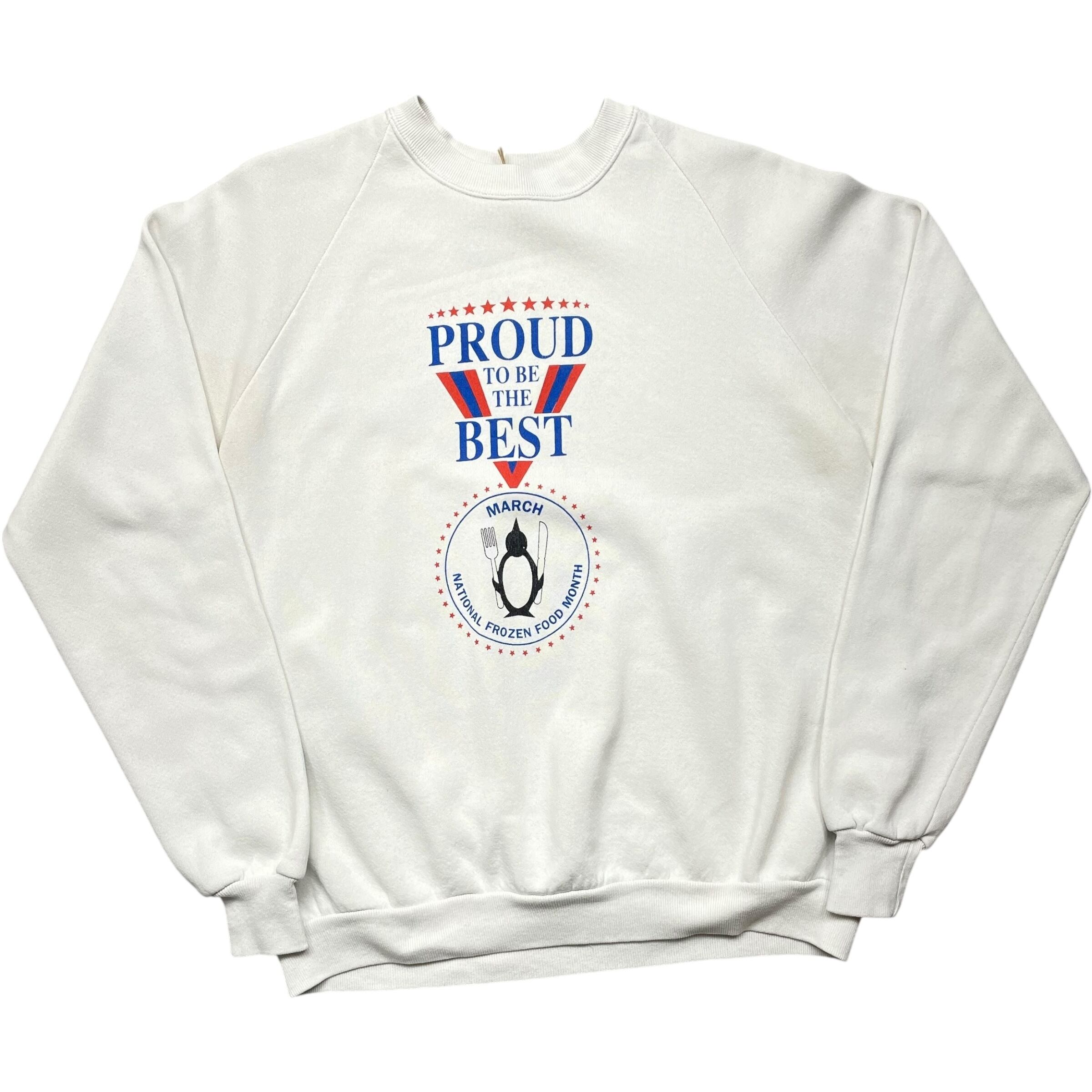 《XL》JERZEES ジャージーズ プリント スウェット ラグランスリーブ ホワイト 90年代 vintage no.6173