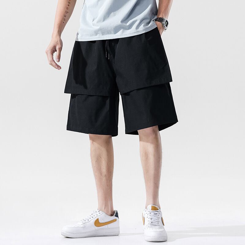 洋服ロードヴィンテージ夏新作ese無地ポケットデコレーションツーリングショーツメンズトレンディブランドルーズインパンツ-アリババ サマー 夏物 ブルマー ソリッドカラー ビンテージ hip6-161183731198141
