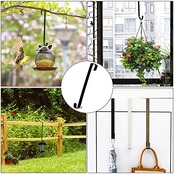 クリスマスリースフック 花輪ハンガー 玄関用 S字フック 黒 お正月 飾り リース ドアフック ドア吊り 花輪フック ドア掛け用 金属フック 取り付け簡単 工具不要 省スペース 帽子掛け 服 帽子 ネクタイタオル 傘 バッグ 小物等を掛ける ブラック