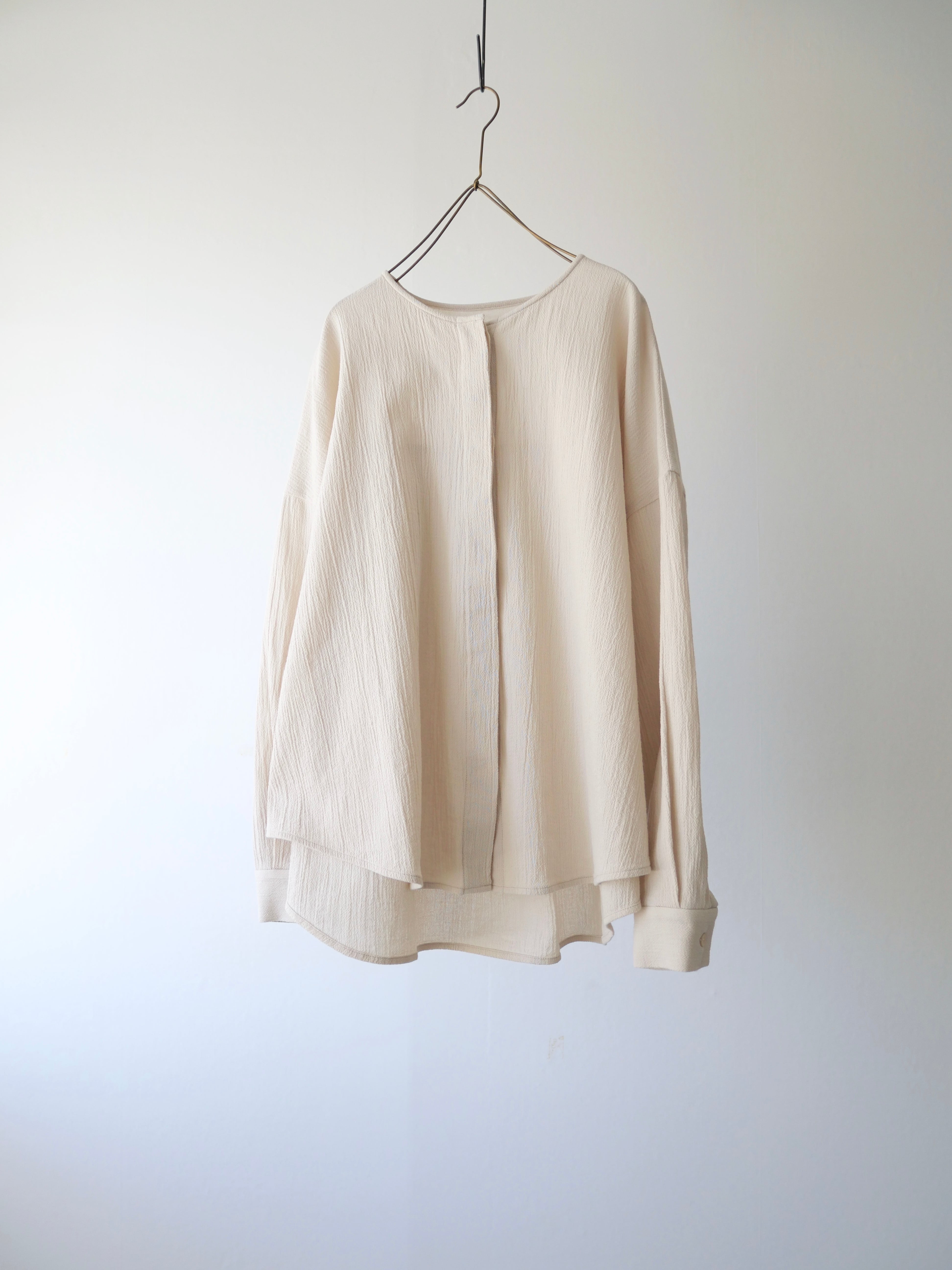 evam eva / cotton no collar shirt | t a - n a