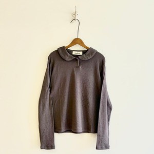 C91439 Gauze Double Layered Jersey Round Collar Tee