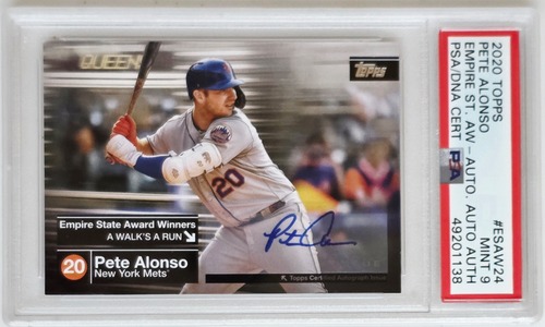 Pete Alonso | 2020 Topps Empire ST. #ESAW24| NY Mets | Signed 4/5 |PSA 9