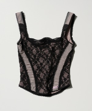 [SCULPTOR] Team Mary Corset Top Black/Blush