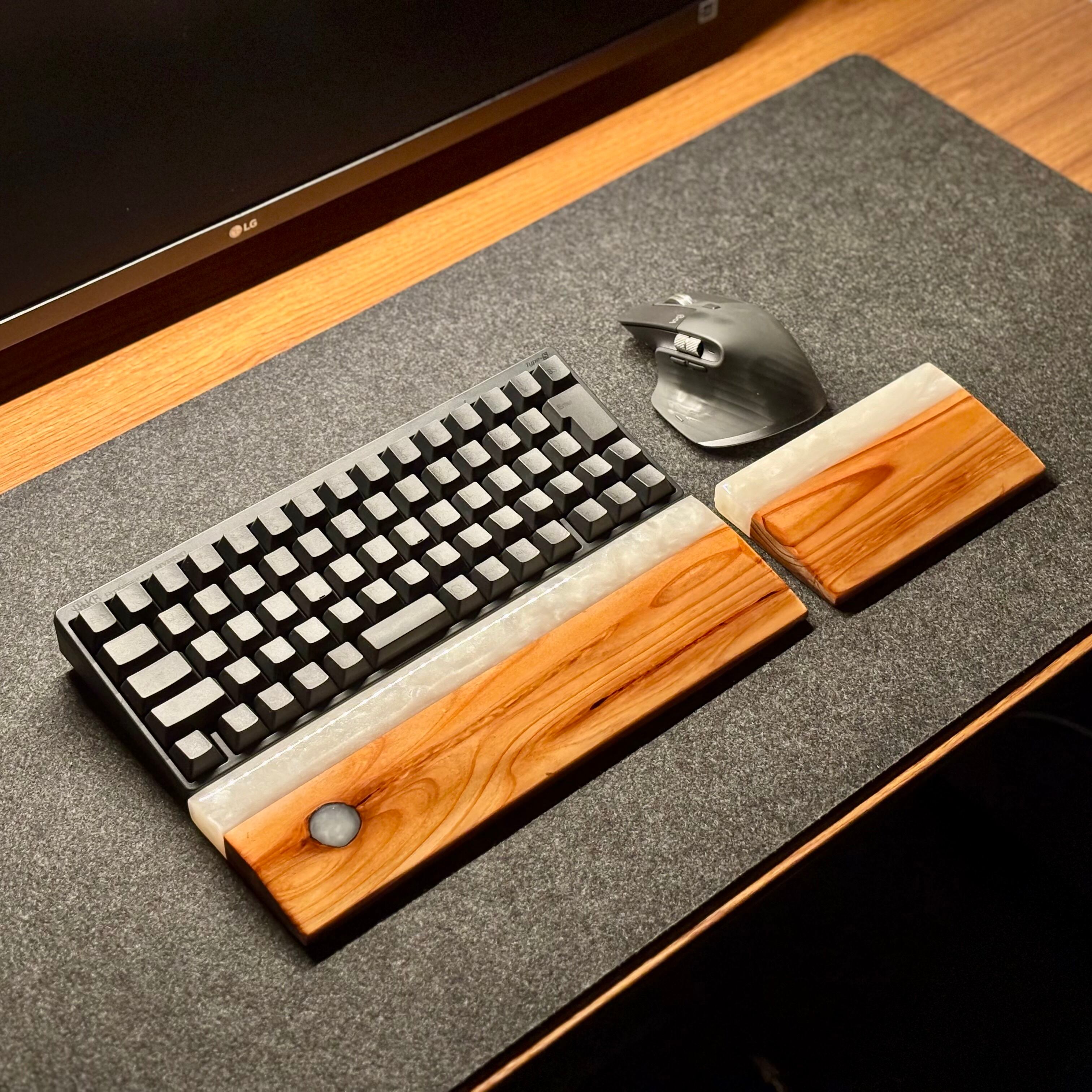 HHKB REALFORCE 60% キーボード アームレスト パームレスト リストレスト 木製 無垢材 すべり止め