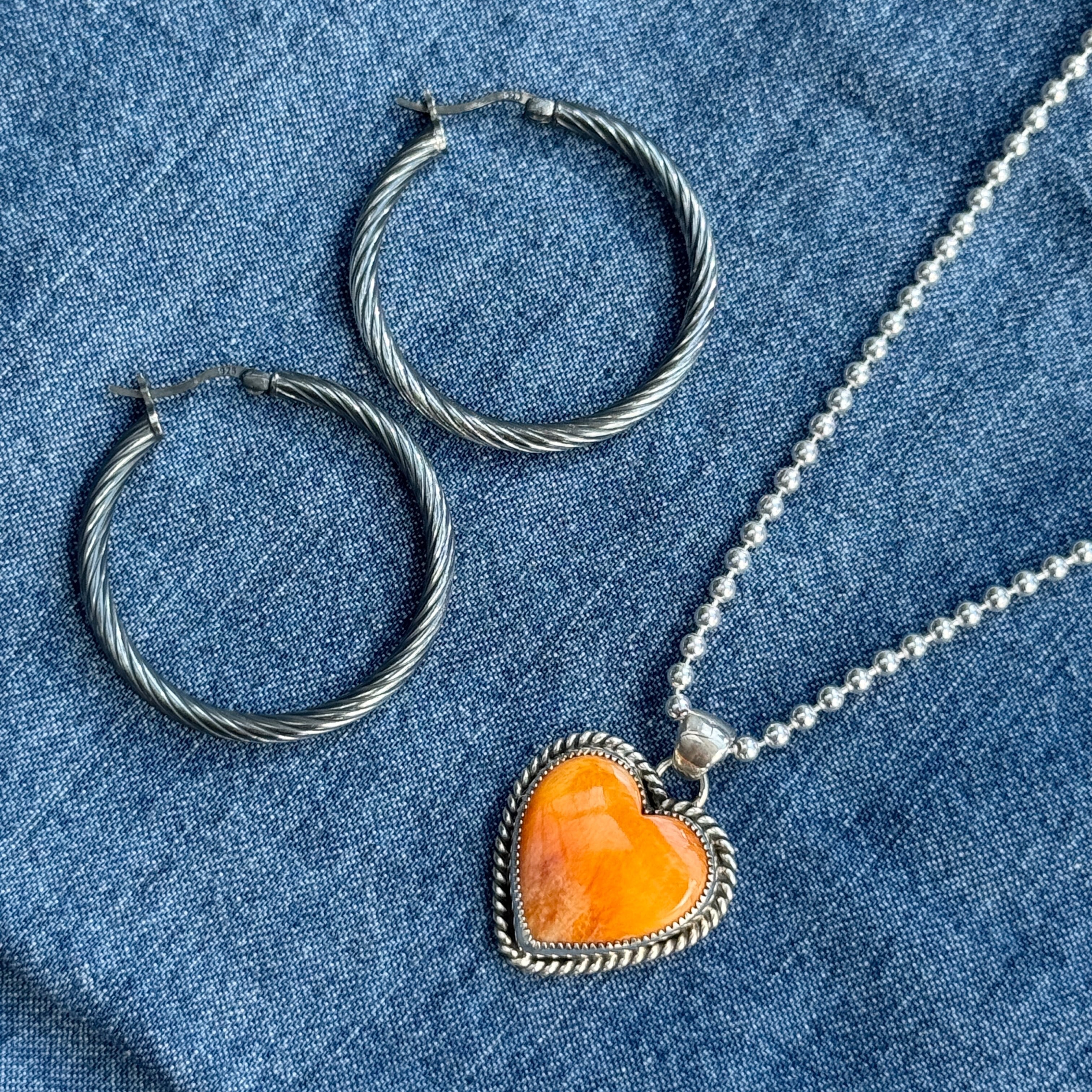 再入荷】《Indian Jewelry 》【 一点物 】ハート スパイニー