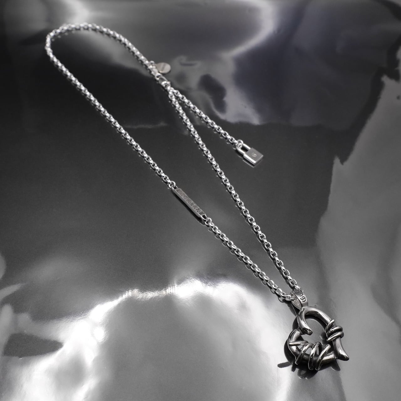 THORNY HEART #1 NECKLACE with GODSIZE® I.D. TAG / ソーニーハート#1