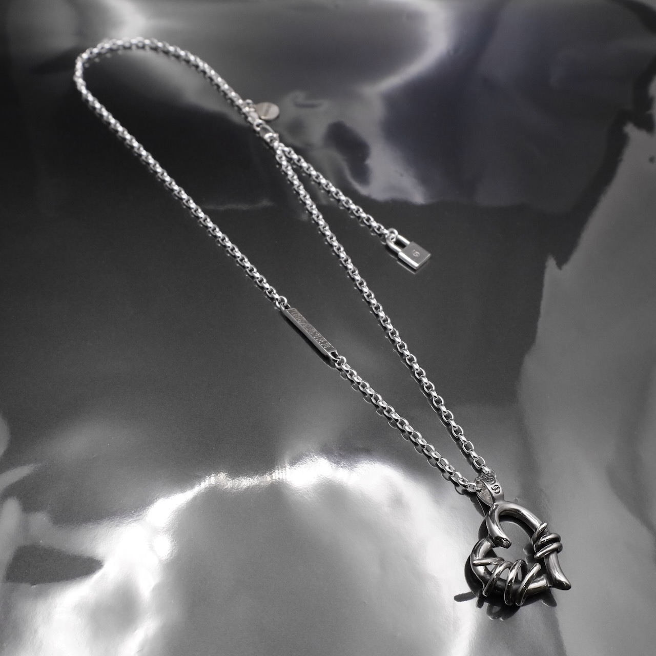 THORNY HEART #1 NECKLACE with GODSIZE® I.D. TAG / ソーニーハート#1ネックレス ゴッドサイズ® I.D.タグ