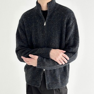 ダブルジップハイネックカーディガン　923