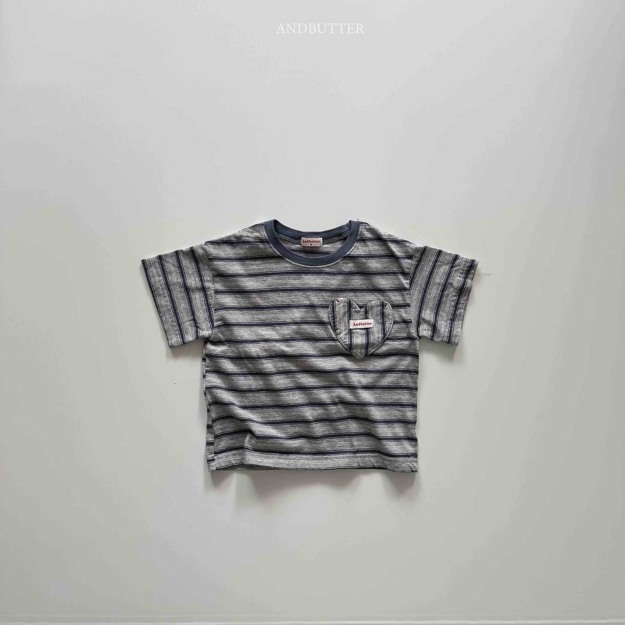 【and butter】クッキーハートT ネイビー 90~120cm