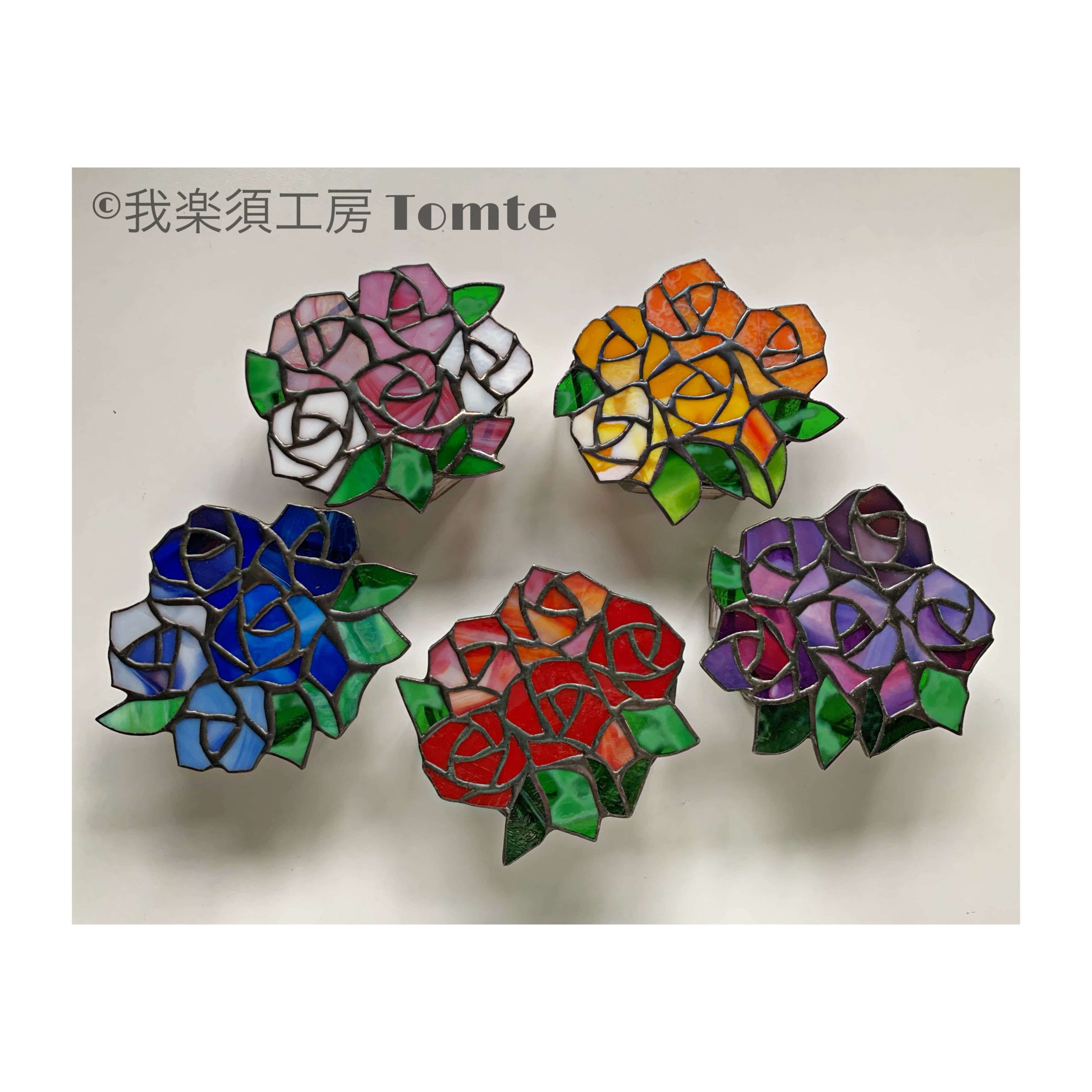 薔薇ジュエリーボックス(全5種) アクセサリーボックス ステンドグラス
