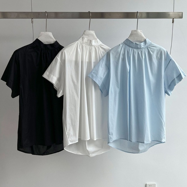 back open draped oversized blouse L0517