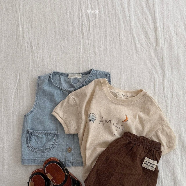 予約⌇amigo / Round denim vest