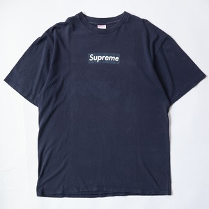 90-00S SUPREME BOX LOGO NAVY TSHIRT
