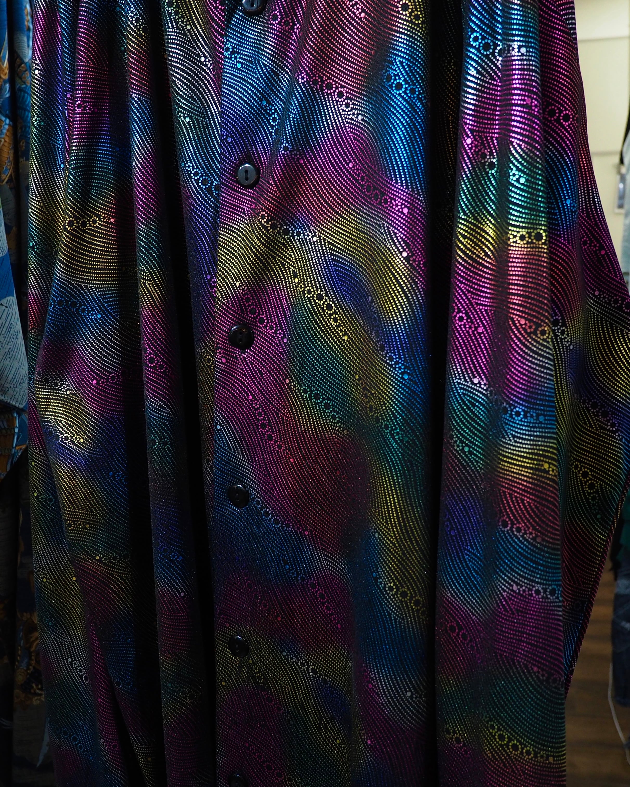 Bewitching Beautiful Purple Aurora pattern vintage Drape loose shirt