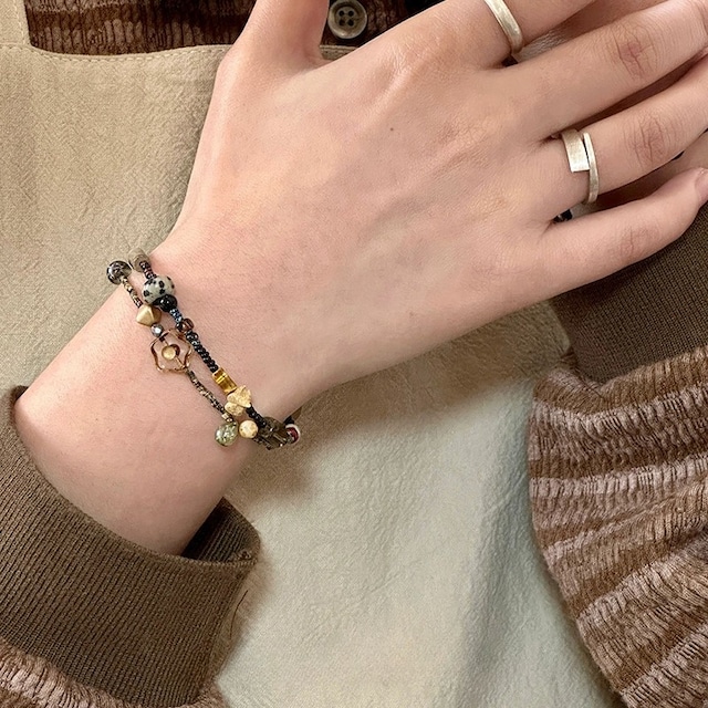 Light手作りチェコビーズブレスレット