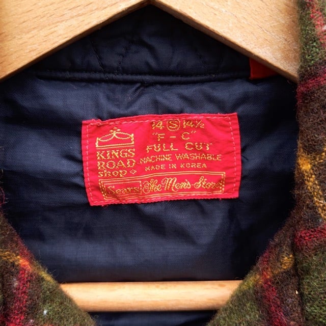 1970s SEARS KINGS ROAD Wool Shirt Small / ナイスカラー！シアーズ
