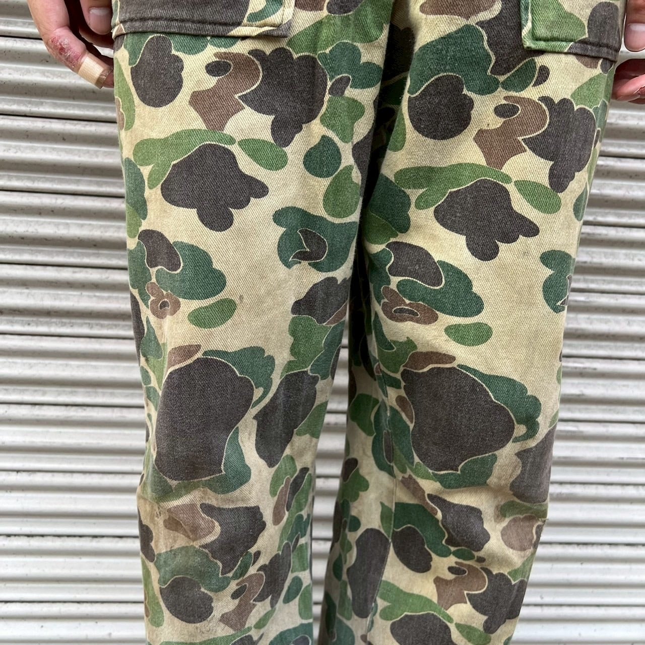 80s STLINGOUTDOORSINC ダックハンターカモ ダックハント ツナギ