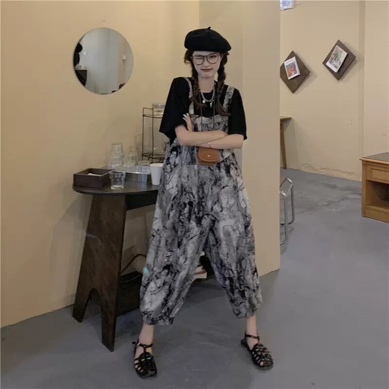 タイダイ柄で個性を開拓 ♪ オーバーオール Tシャツ 2点セット