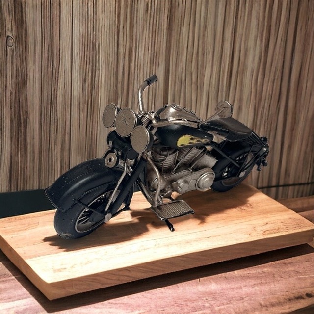 ブリキ バイク 黒 ブラック アンティーク レトロ コレクション ヴィンテージ カフェ プレゼント ギフト 敬老の日 父の日 1404A-6470
