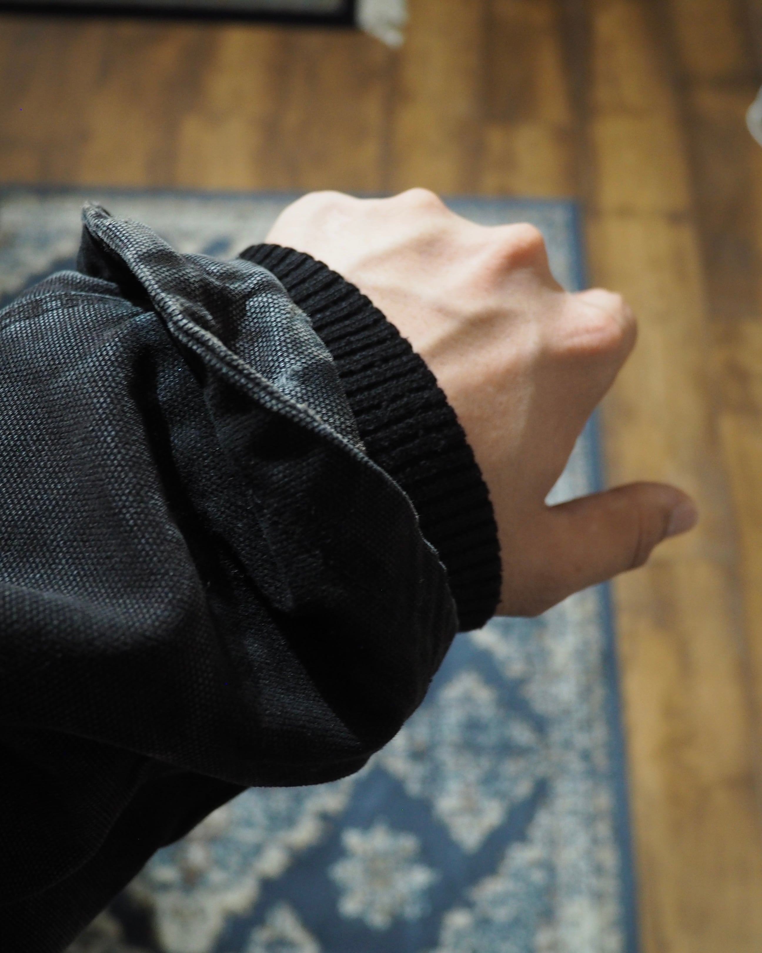 " Special - 墨黒 " Beautiful Fade × Aging Vintage Loose Active Jacket