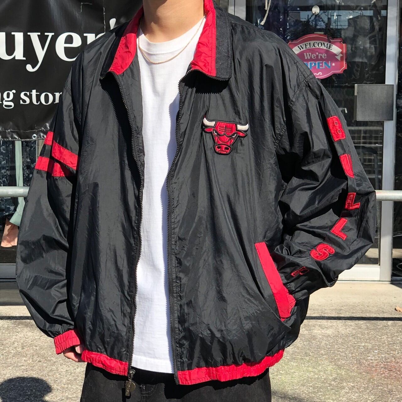 新品好評 90s ホーネッツ 中綿ナイロンジャケット XL NBA ブルー 青色 ...