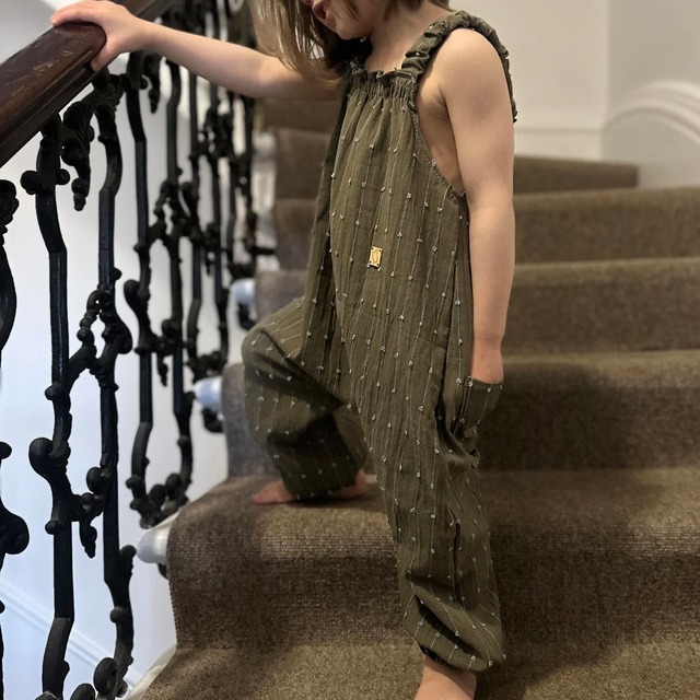 House of Dungarees / Summer Dungarees – Loops (Turquoise Sage)