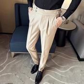 high waist straight pants 00075