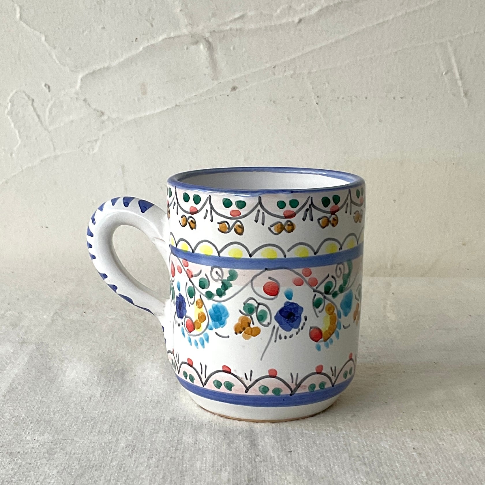 スペイン陶器】マグカップ(青色) | 照明＆エシカルライフスタイル