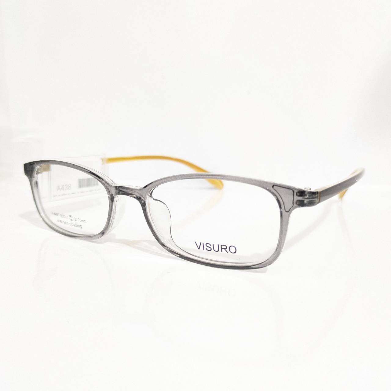 【VISURO】スクエアセルフレーム クリアグレー