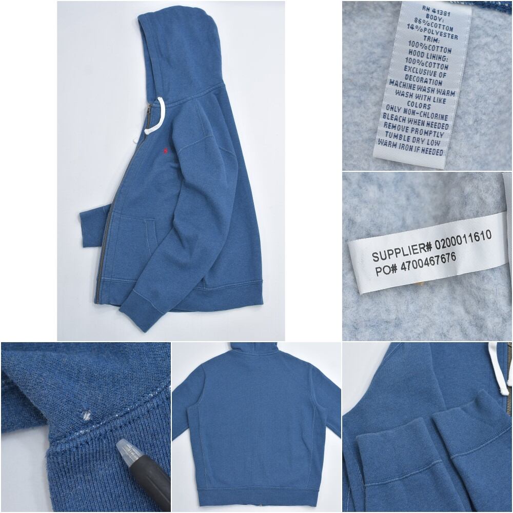 00s Polo Ralph Lauren ポロ ラルフローレン フルジップ ポニーロゴ