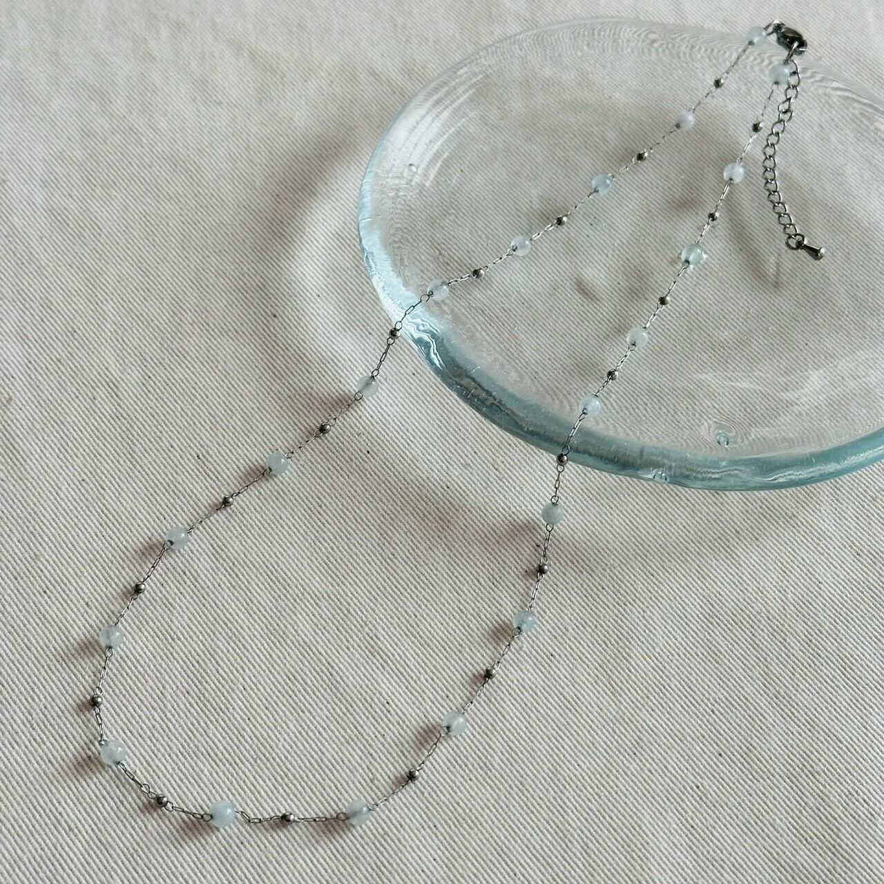 【SELECT】サージカルステンレス 天然石 ネックレス