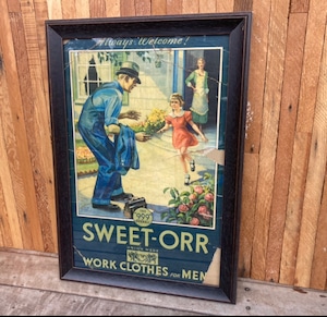 40s SWEET ORR COUNTER BOARD FRAMING