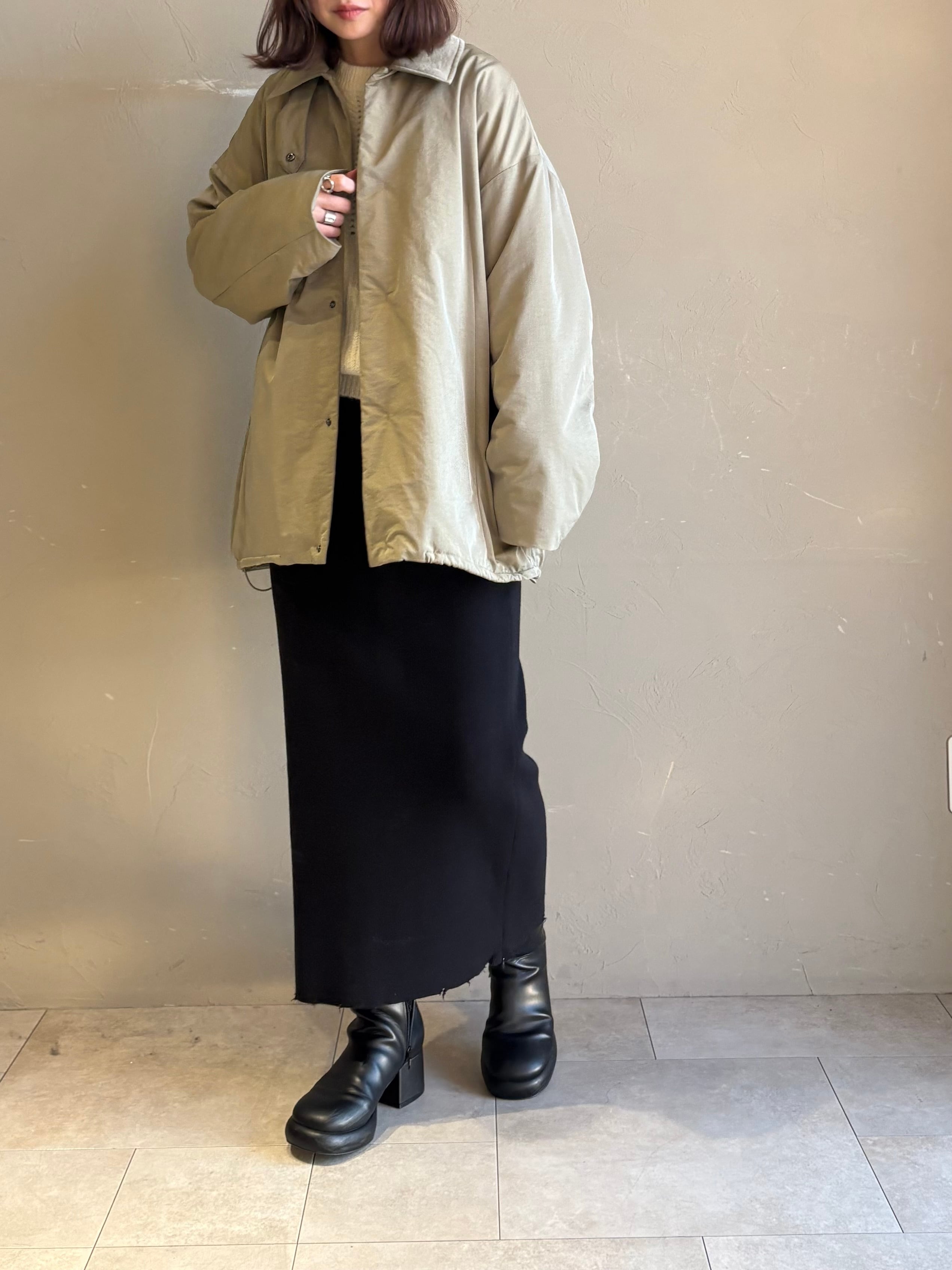 ベージュのみ11/23(日)まで再販 》【 CLOCHE 】中綿コーチジャケット