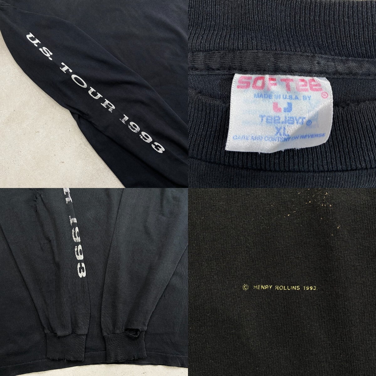 90年代 USA製 ROLLINS BAND バンド ツアー ロングTシャツ メンズXL