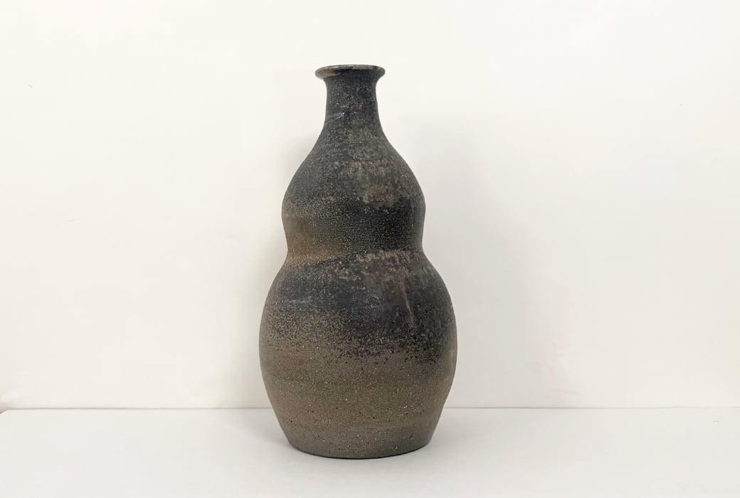 坂本良子】珠洲焼／焼締 金継ぎ瓢箪型徳利・花器 | ピースクラフツ