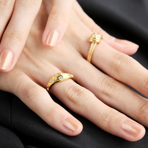 【ネコポス便】リング ニュアンスデザインリング 指輪 金属アレルギー ステンレス　1920