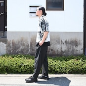 KUON(クオン) Arimatsu Shibori Camp Collar Shirt