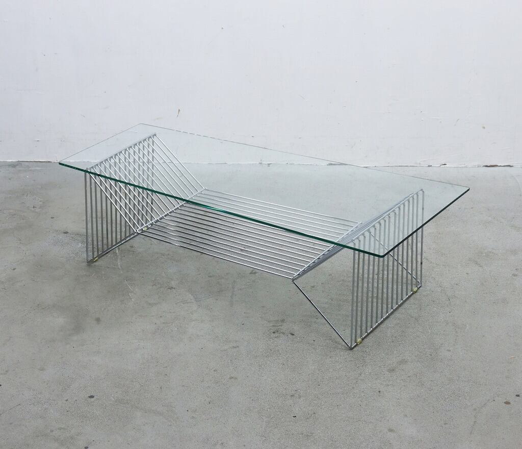 最終値下げ アルテジャパン センターガラステーブル ARTE JAPAN アルテジャパン ワイヤー ガラス センターテーブル ロー