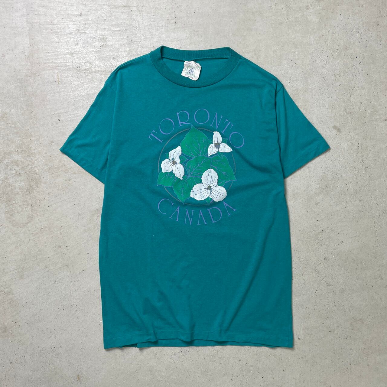 90年代 カナダ製 TRONT CANADA スーベニア プリントTシャツ メンズL 
