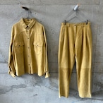 Mustard Yellow Leather Set