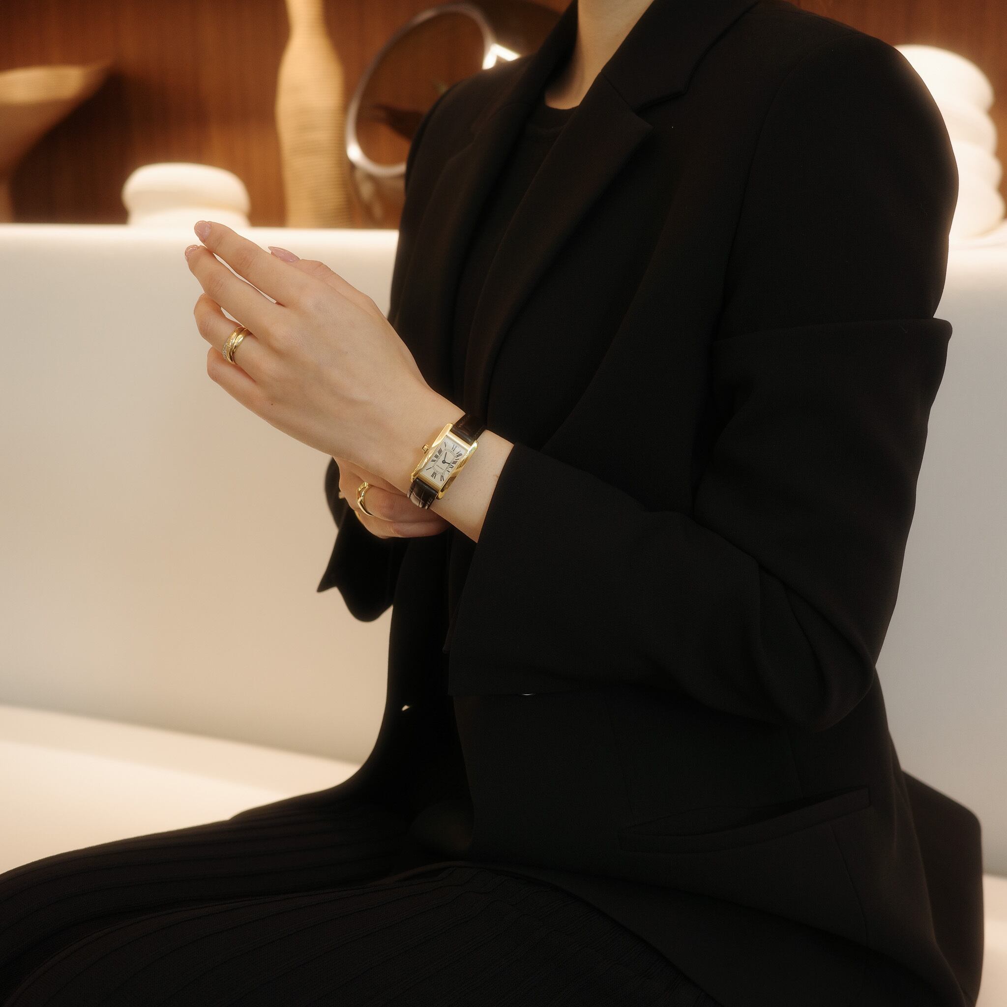 カルティエ タンクアメリカン SM ゴールド 純正ベルト | Ante Official