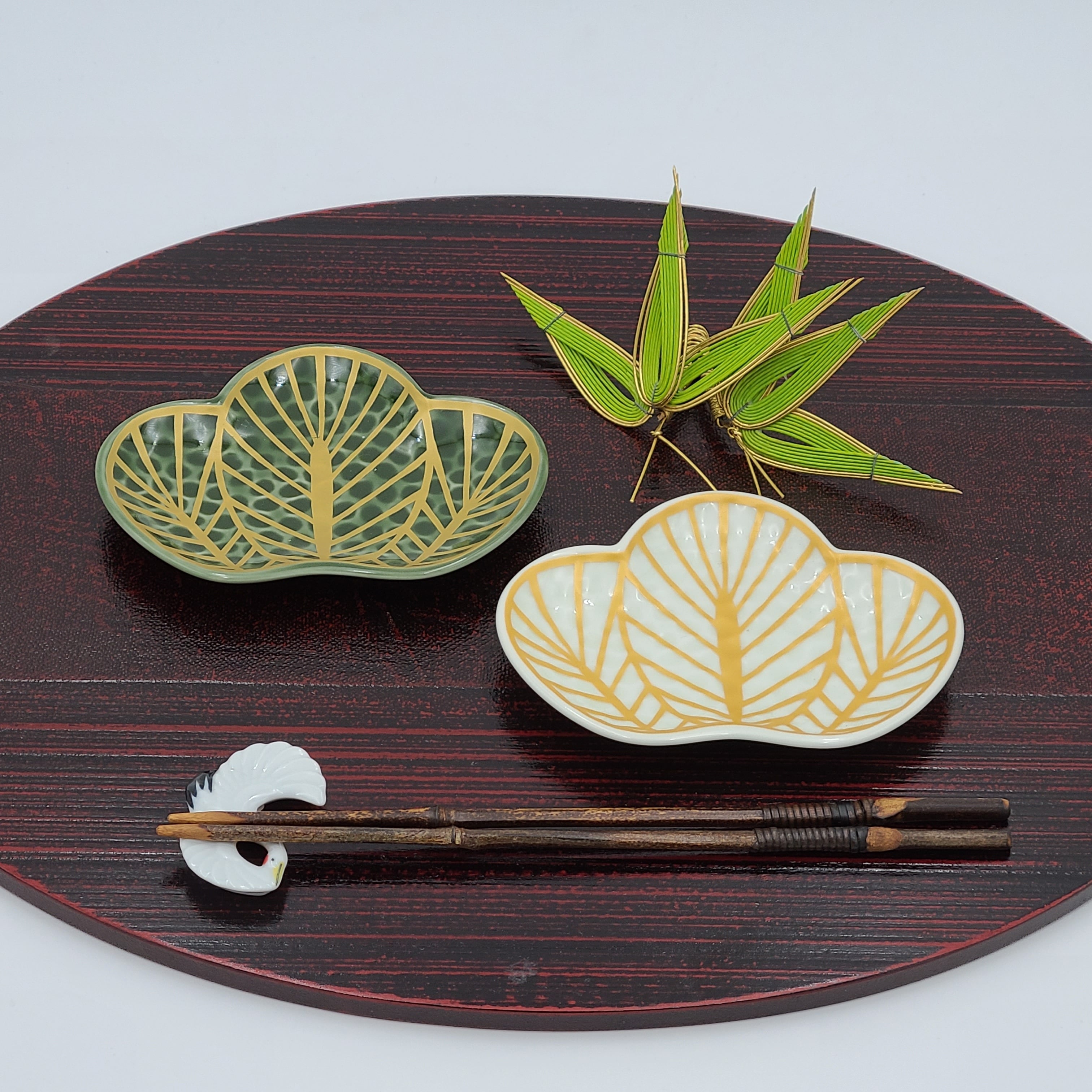 祝緑松葉銘々小皿 | 西山錦華堂