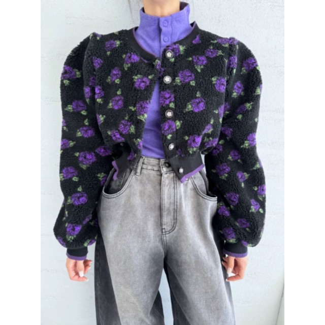 フラワーボア ジャケット 238499
