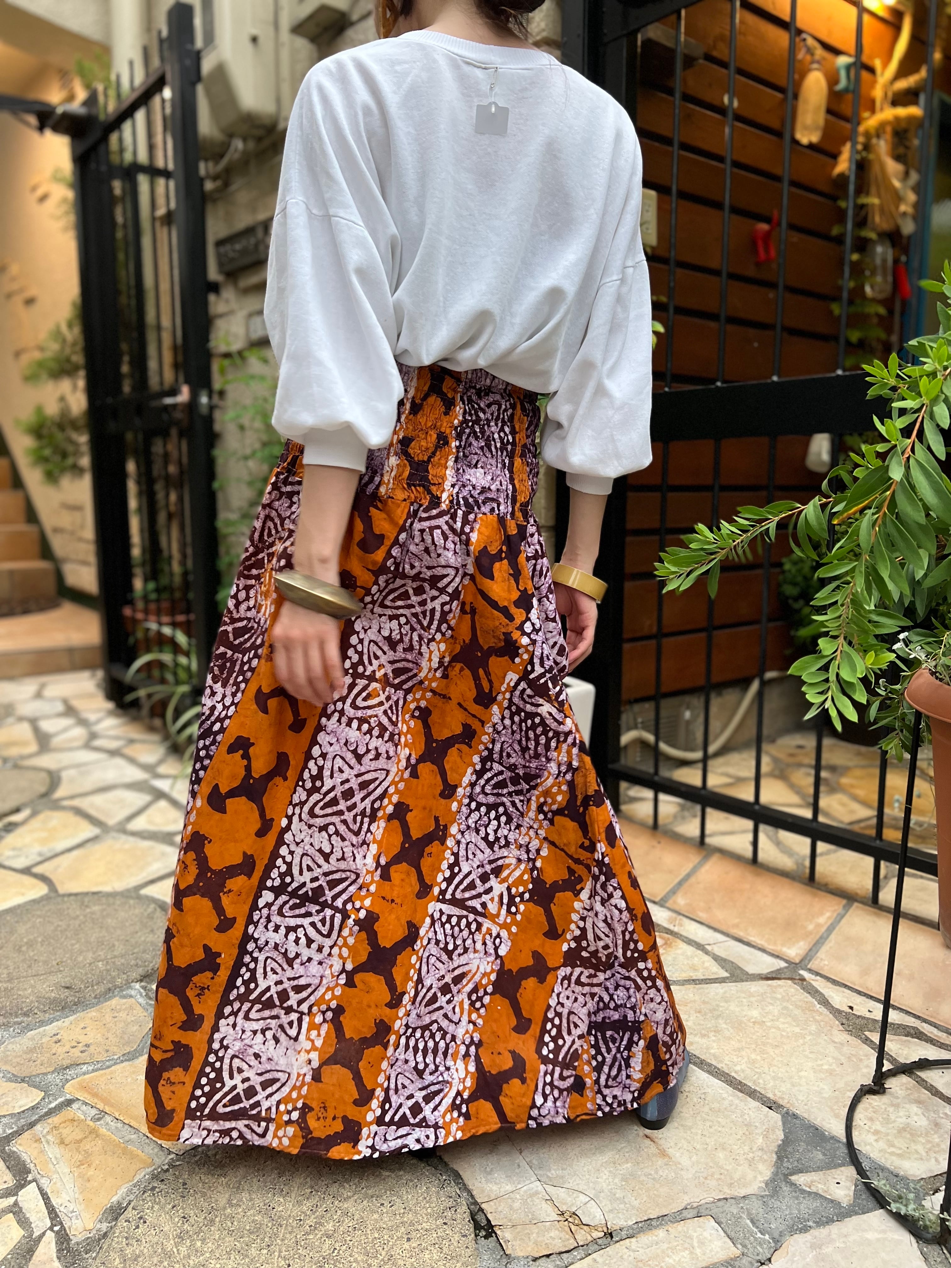 freada アフリカンバティックスカート Freada フリーダ アフリカン バティック ヴィンテージ ロング