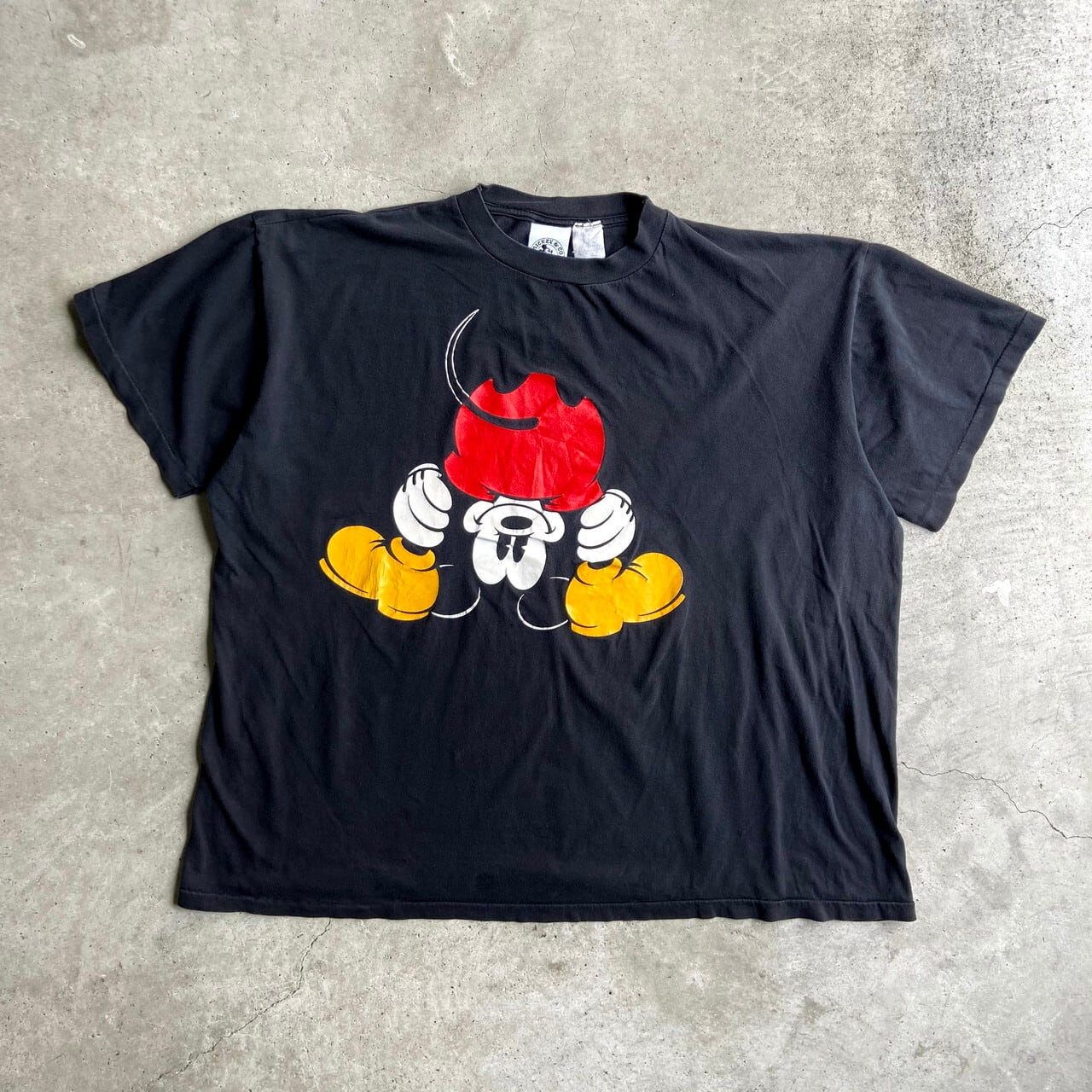 90年代 Sherry's MICKEY MOUSE ミッキーマウス マルチプリント キャラクタープリントTシャツ メンズL ヴィンテージ /evb000742