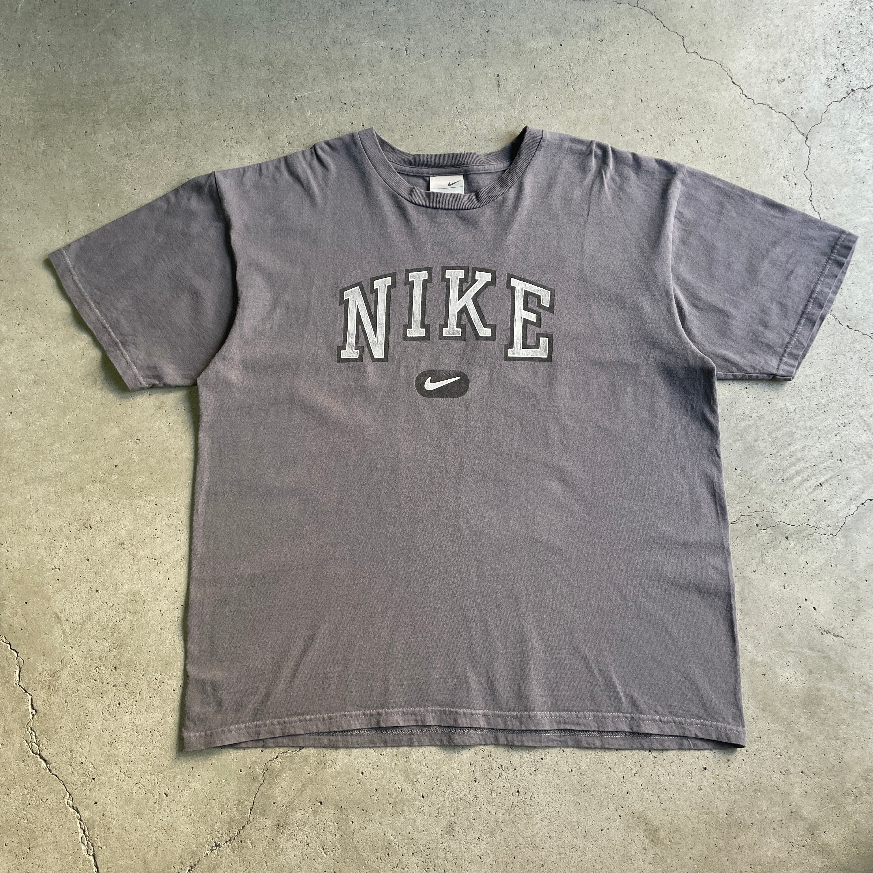 希少 タグ付 デッドストック 00s NIKE ナイキ ロゴプリントTシャツ L